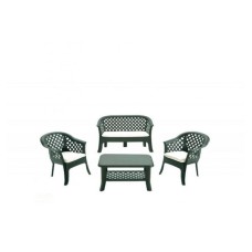 Green Bay VERANDA Baštenski set sto + 2 stolice + dvosed zeleni Green Bay VERANDA Baštenski set sto + 2 stolice + dvosed zeleni