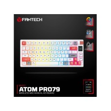 FANTECH Tastatura Mehanička Gaming MK917 RGB Atom PRO79 Wireless bela (Red switch)