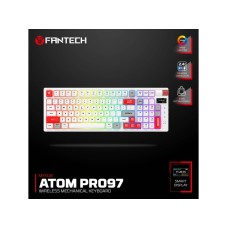 FANTECH Tastatura Mehanicka Gaming MK918 RGB Atom PRO97 Wireless bela (Blue switch)