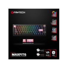 FANTECH Tastatura Mehanička Gaming MK920 RGB Maxfit 6 Wireless black (Brown switch)