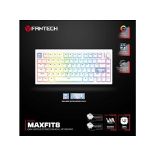 FANTECH Tastatura Mehanička Gaming MK921 Maxfit 8 Wireless white white switch
