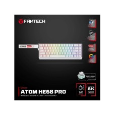 FANTECH Tastatura Wired Magnetic Gaming MK922 Atom HE68 Pro Topo bela (emerald switch)