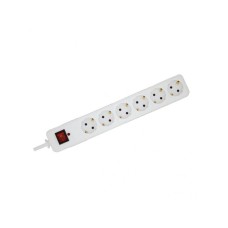 HOME Razvodnik 6 mesta 1,5m 1.5mm2 + prekidač i zaštita NVT06K/WH HOME Razvodnik 6 mesta 1,5m 1.5mm2 + prekidač i zaštita NVT06K/WH