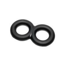 Savacoop Igračka za psa - Gumeni dupli krug 27.5x15x3.8cm crni