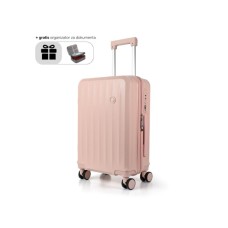 TRIPMATES Ručni kofer (kabinski) 55 cm + gratis organizator za dokumenta - Roza