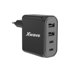 Xwave GaN100-2A2C GaN ultrabrzi punjač 100W 2USB-A + 2USB-C crni