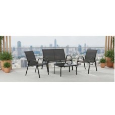 ZenGarden Baštenska garnitura sa dvosedom Lagos Black