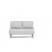 Atelier del Sofa Dvosed Folde 2 Seater Teddy Fabric Grey