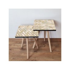 HANAH HOME Pomoćni stočić 2SHP138 Grey (2 komada)
