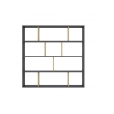 HANAH HOME Polica za knjige Hodbi Anthracite Oak