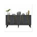 HANAH HOME Komoda Asel Anthracite Gold