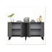 HANAH HOME Komoda Asel Anthracite Gold