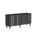 HANAH HOME Komoda Asel Anthracite Gold