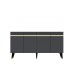 HANAH HOME Komoda Defne Anthracite Gold
