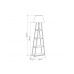 HANAH HOME Podna lampa Pal Anthracite Black