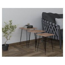 HANAH HOME Set stolova Mali Black Atlantic Pine
