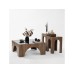 HANAH HOME Set stolova Seine 2 Walnut Dark Grey