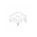 HANAH HOME Sto za dnevnu sobu Nirvana Atlantic Pine