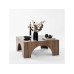 HANAH HOME Sto za dnevnu sobu Seine Walnut Dark Grey
