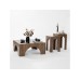 HANAH HOME Sto za dnevnu sobu Seine Walnut Dark Grey