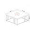 HANAH HOME Sto za dnevnu sobu Zenn Walnut Black