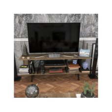 HANAH HOME TV polica Akya Walnut Black