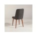 HANAH HOME Stolica Vina Sandalye Anthracite Walnut