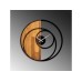 WALLXPERT Zidni sat Circle braon crni krugovi