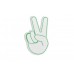 WALLXPERT Dekorativna rasveta Victory Sign Green