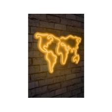 WALLXPERT Dekorativna rasveta World Map Yellow