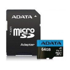 ADATA UHS-I MicroSDXC 64GB class 10 + adapter AUSDX64GUICL10A1-RA1