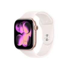 APPLE Watch S11 GPS 46mm Rose Gold Aluminium Case with Light Blush Sport Band - M/L (mev74et/a) APPLE Watch S11 GPS 46mm Rose Gold Aluminium Case with Light Blush Sport Band - M/L (mev74et/a)
