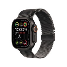 APPLE Watch Ultra2 v2 Cellular 49mm Black Titanium Case with Black Titanium Milanese Loop - L (mx5v3se/a)