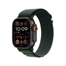 APPLE Watch Ultra2 v2 Cellular 49mm Black Titanium Case with Dark Green Alpine Loop - Medium (mx4r3se/a)