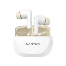 CANYON Slušalice HEXAGON 7 TWS ANC+ENC Wireless Charge White Beige