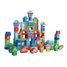 ECO TOYS Edukativne drvene kocke City (SR19001)