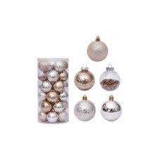 ED 6cm kuglica 30kom zlatno-srebrne ED 6cm kuglica 30kom zlatno-srebrne