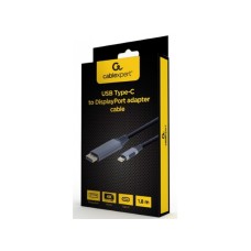 GEMBIRD CC-USB3C-DPF-01-6 USB Type-C to DisplayPort male adapter cable, space grey, 1.8 m 42551