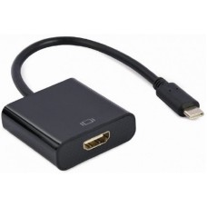 GEMBIRD USB Tip C to HDMI adapter, 4K, 60Hz, 15 cm, crni (A-CM-HDMIF-04)