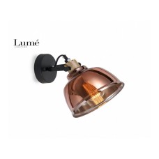 LUNA 221 ZIDNA LAMPA 1*E27 CRNA/BAKAR