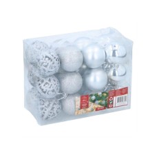 MILENIJUM Novogodišnji ukras Kugla 6cm 24/1 srebrna 45/67579 MILENIJUM Novogodišnji ukras Kugla 6cm 24/1 srebrna 45/67579