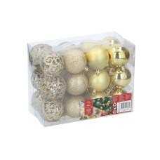 MILENIJUM Novogodišnji ukras Kugla 6cm 24/1 zlatna 45/53985 MILENIJUM Novogodišnji ukras Kugla 6cm 24/1 zlatna 45/53985