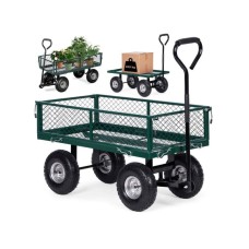 MultiGarden Transportna kolica za baçtu 200 kg sa bonim panelima koji se otvaraju, tokovi na naduvavanje