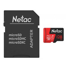 NETAC Micro SDXC, 128GB, P500 Extreme Pro + SD adapter (NT02P500PRO-128G-R)