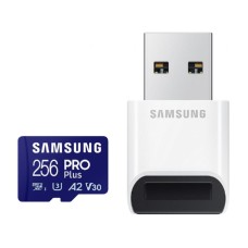 SAMSUNG PRO PLUS Micro SDXC 256GB U3 + Card Reader (MB-MD256SB/WW)