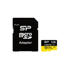 SILICON POWER 128GB, Inspire, micro SDXC sa adapterom, za 4K i FullHD video snimanje (SP128GBSTXLV3V1NSP)