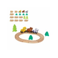 TOOKY TOY Drvena igračka Vozić sa životinjama HP051 107/52329 TOOKY TOY Drvena igračka Vozić sa životinjama HP051 107/52329