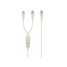 XO XO kabl za telefon 2u1 USB-C - Lightning + USB-C 1,2m BEIGE 60W