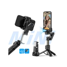 3G Tripod stabilizator Q19 smart AI sa selfie stickom i LED svetlom crni 3G Tripod stabilizator Q19 smart AI sa selfie stickom i LED svetlom crni
