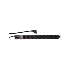 A4N Produžni kabl sa zastitom 9 uticnica 16A, PDU 1U, aluminium sa zastitom, 2m